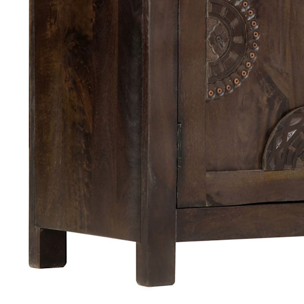 Sideboard with Carved Design 110x35x70 cm Solid Mango Wood62863407864961111