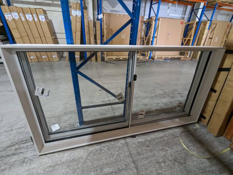 Aluminium Sliding Window w/screen - Multiple Sizes - Black, White 63007781979266112