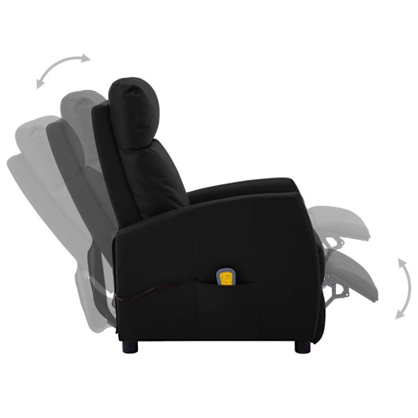 Massage Chair Black Faux Leather62865821112706112