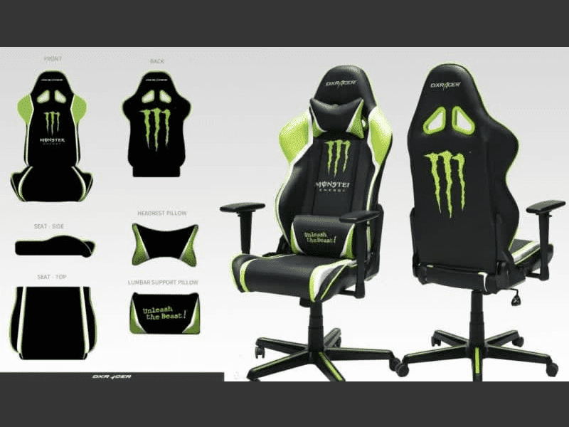 dxracer gaming chair monster energy