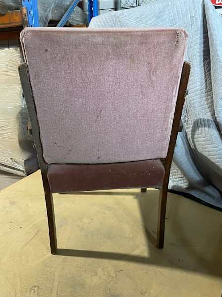 2 x Vintage timber and upholstery armchairs suit restoration62864722877315114