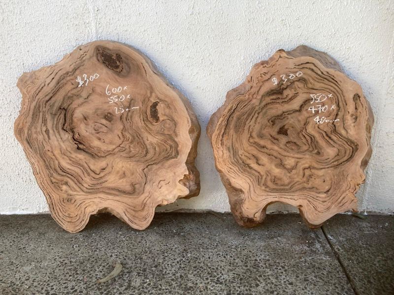 A couple more cabbage gum burl slabs  Amazing timber 👍 Well seasoned 63010590152962112