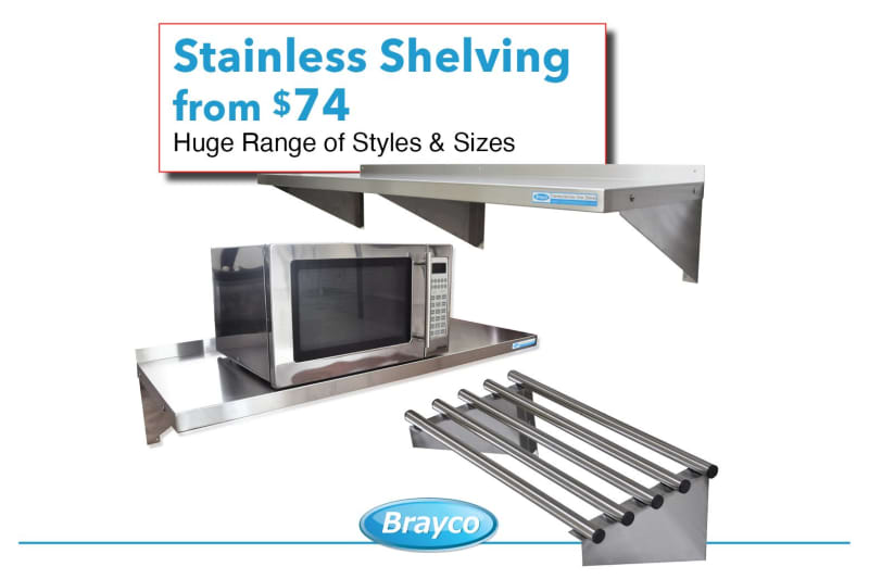 Wall Shelves  Pipe or Solid - Stainless Steel62863411499521116