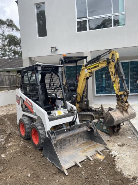 Mini excavator and operator 62863416697986110