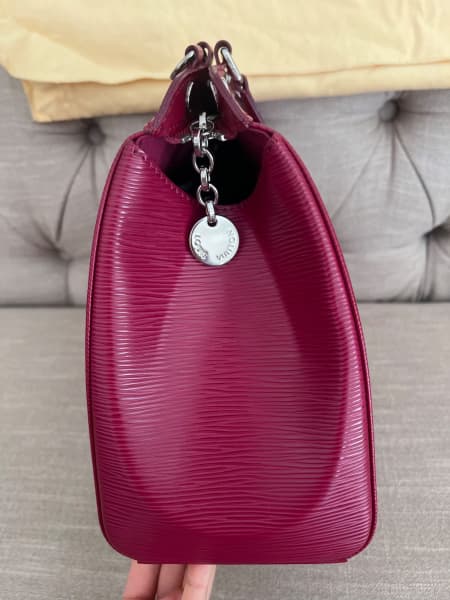 Louis Vuitton Brea Top Handle Bag MM Carmine Red Epi Leather