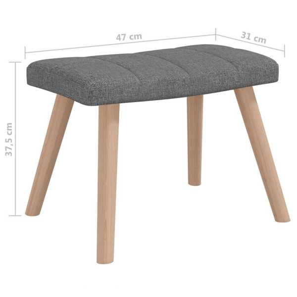 Rocking Chair with a Stool Dark Grey Fabric62863374871425111
