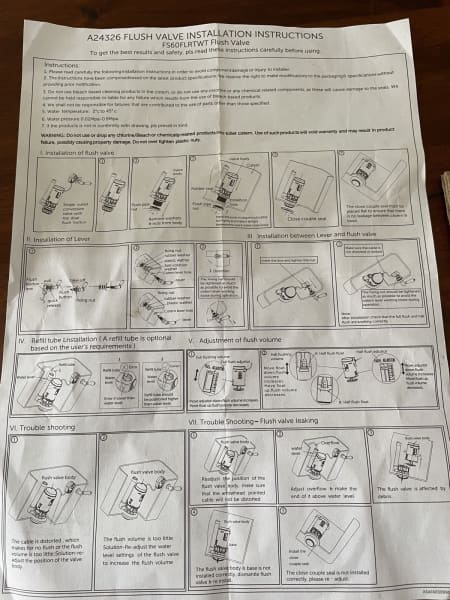 Heritage toilet cistern lever & outlet valve63440164652931113