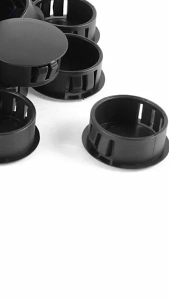 25pcs Black Plastic Locking Hole Plugs Button Cover 1" 25mm630119921370911119