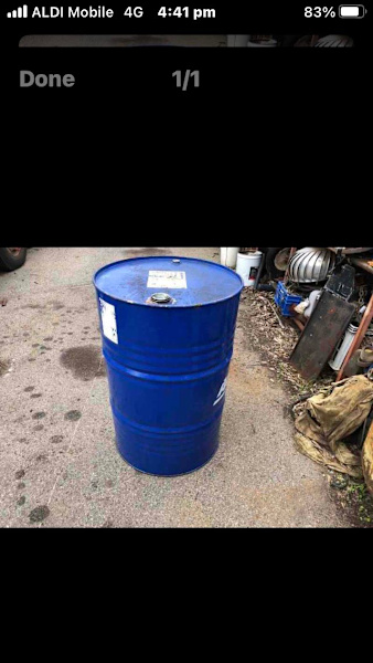 44  GALLON DRUMS. $20                  047458032363438052434563110