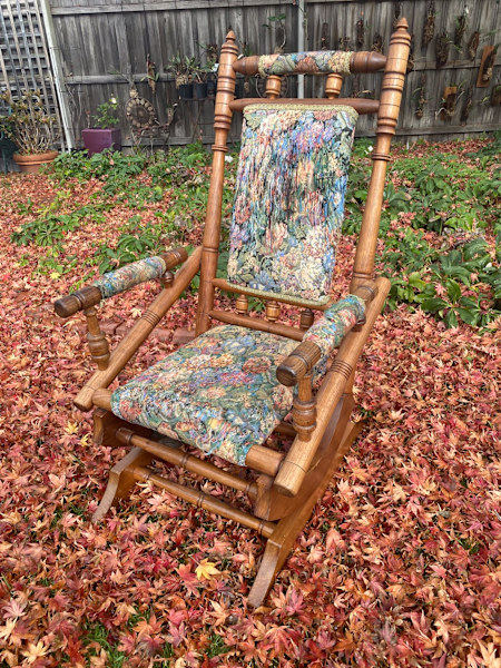 Antique Blackwood Rocking Chair62863407508481111
