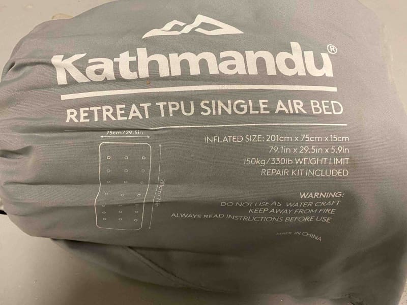 retreat tpu double air bed