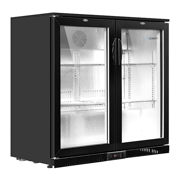 Bar Fridge 2 Glass Door Commercial Display Freezer Drink Beverage Cool63014240804097114
