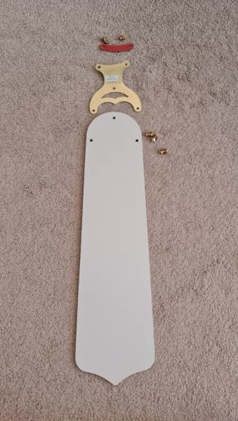 Ceiling fan blade white gold wooden with screws replacement63014709828354111
