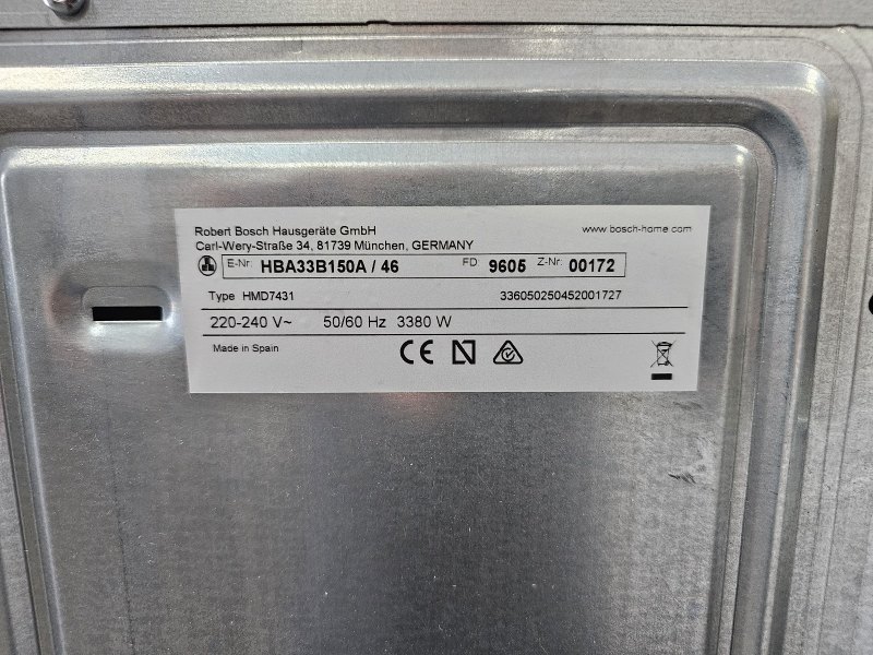Bosch 60cm Wall Electric Oven HBA33B150A/4663022178912258113