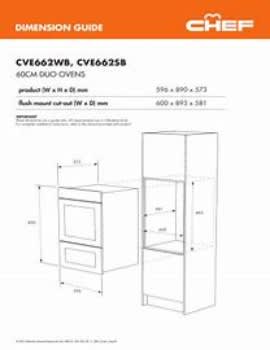 60CM CHEF MULTI-FUNCTION ELECTRIC OVEN WITH SEPARATE GRILL- CVE662W63442770299905114