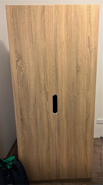 Wardrobe - near new beige 2 door biege wardrobe $10062863411540609114