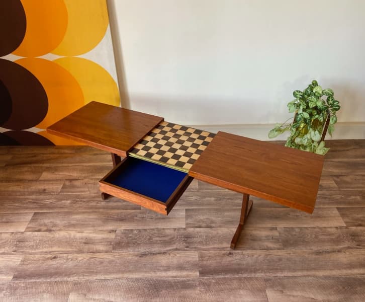 teak coffee table with storage