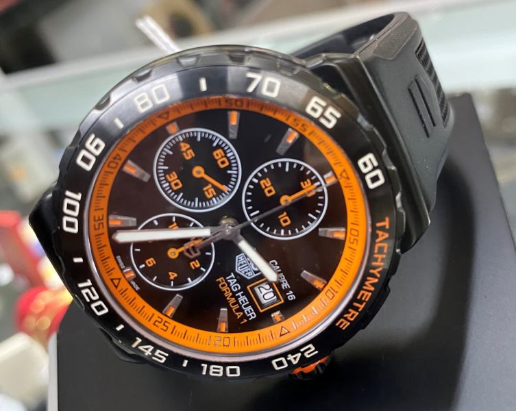 tag heuer formula 1 calibre 16 orange