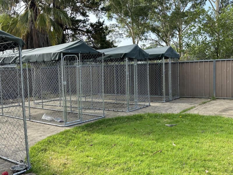 rapidmesh 2 in 1 galvanised steel dog run and kennel