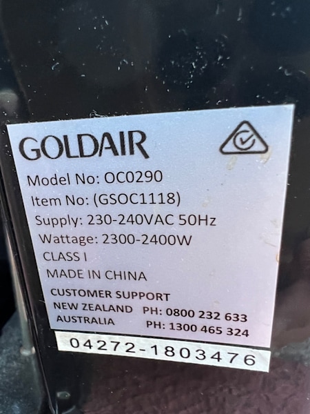 Goldair Heater 2300W-2400W only $3063019991213442112
