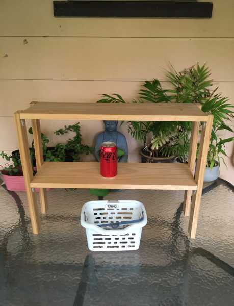 Bookshelf Plant /Shoe stand Bedside table Natural timber NEW condition62863378544513111