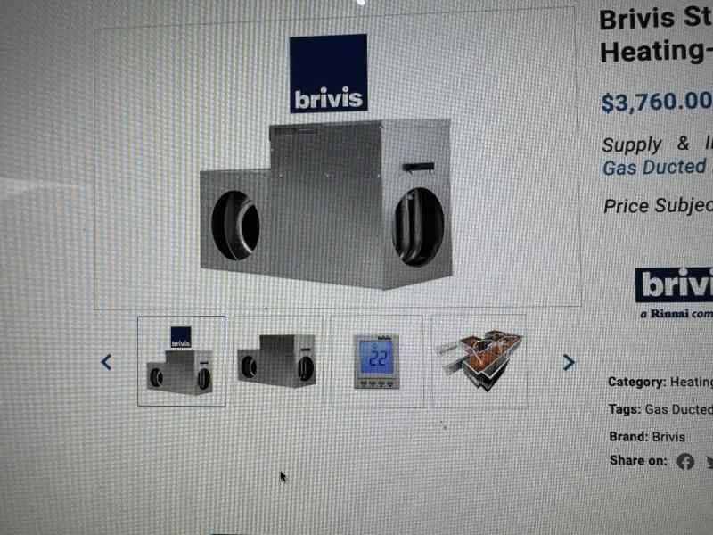 As new Brivis SP521 Gas HEATER 21.0kW / Indoor UNIT / Delivery630221793501461125