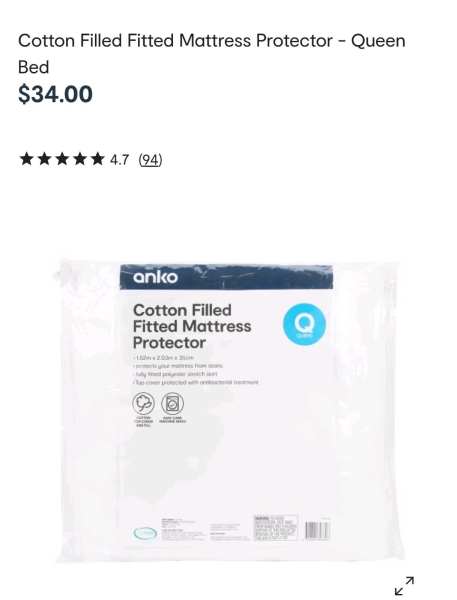 mattress protector kmart queen