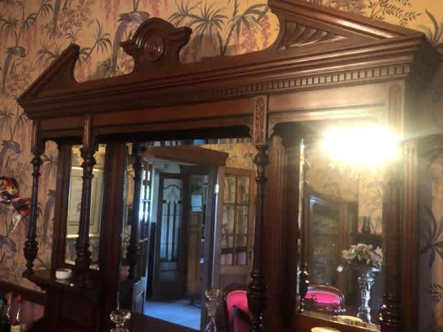 Magnificent Mahogany Antique Mirrored Wall Cabinet in Exellent Conditi62863383438723114