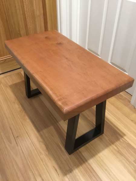 Tasmanian Myrtle table with black steel legs62863839509761111