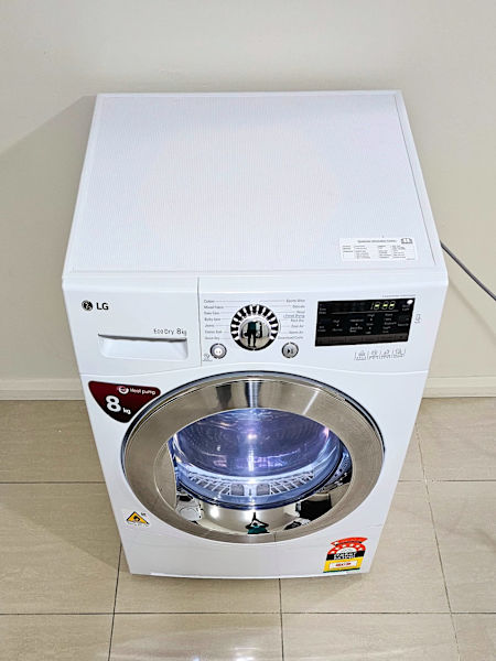 LG 8kg Heat Pump Self-Cleaning Condenser Dryer Model: TD-C801H  Perfe63022634896641113