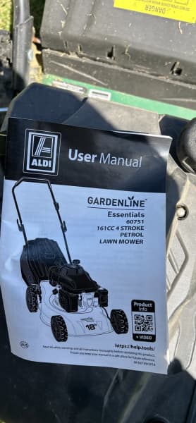 Aldi gardenline deals mower manual