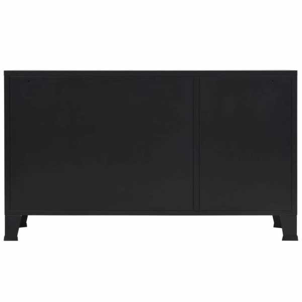 Sideboard Metal Industrial Style 120x35x70 cm Black62864722884098111