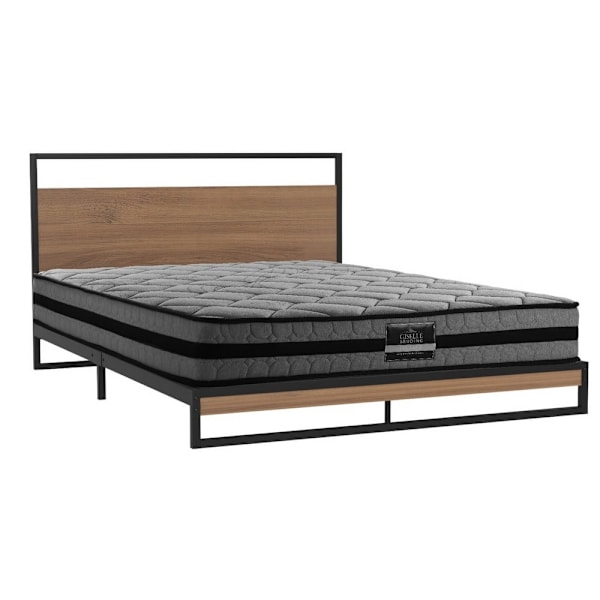 Metal Bed Frame Double Size Beds Platform with Mattress628633846118431111