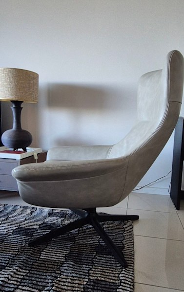 High back Seymour Chair and footstool62863376831619111