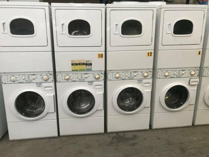 Speed Queen Commercial Stacked Washer Dryer63013785648385111