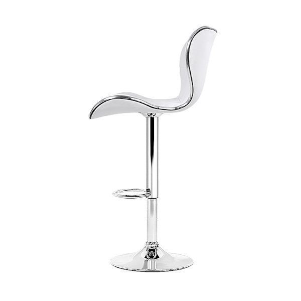 4x Bar Stools Gas Lift Leather Seat White62865820952065114