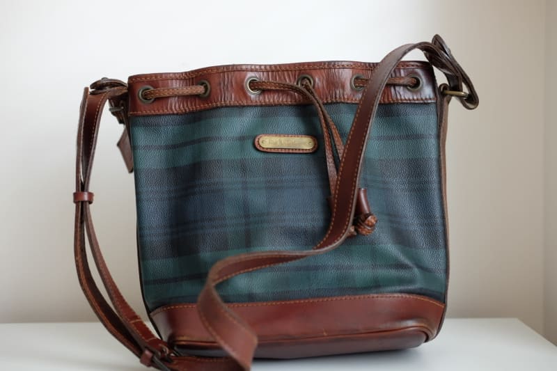 Vintage Lauren Ralph Lauren Handbag Purse Bag Blackwatch Plaid