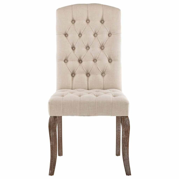 Dining Chairs 2 pcs Beige Linen-Look Fabric....62863384736642111