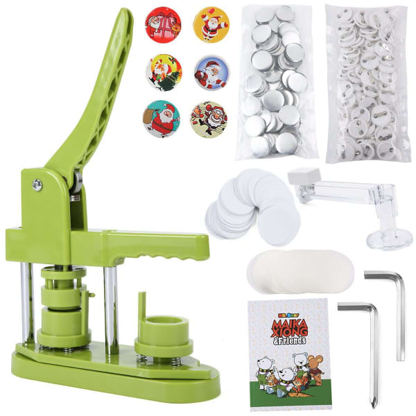 25mm Button Maker Machine Badge Press Tool   100 Buttons   25mm Circle63019993228035111