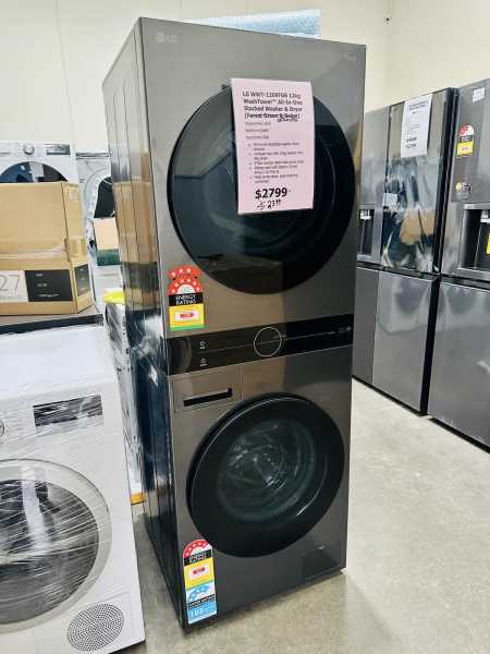 LG 12kg/9KG WashTower™  Washer & Dryer (Black Steel) WWT-1209B630169136213791122