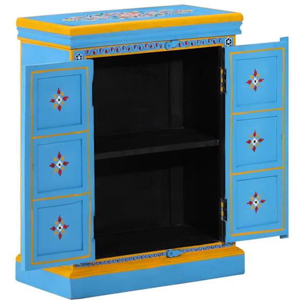 Sideboard Solid Mango Wood Turquoise Hand Painted62863408128258111