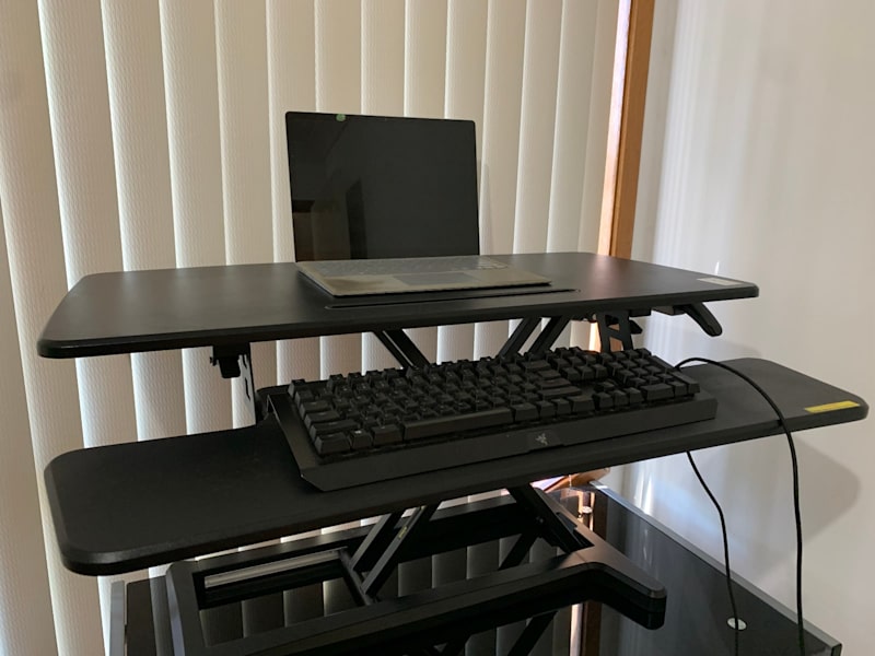 Stilford Professional Sit Stand Desk 890mm Black628633815500821122