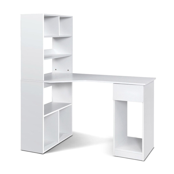 Computer Desk Bookshelf Drawer Cabinet White 120CM62863410662529111