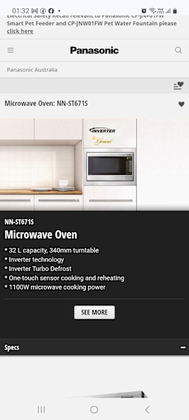 panasonic microwave Working model nn-st671s63016487234946113