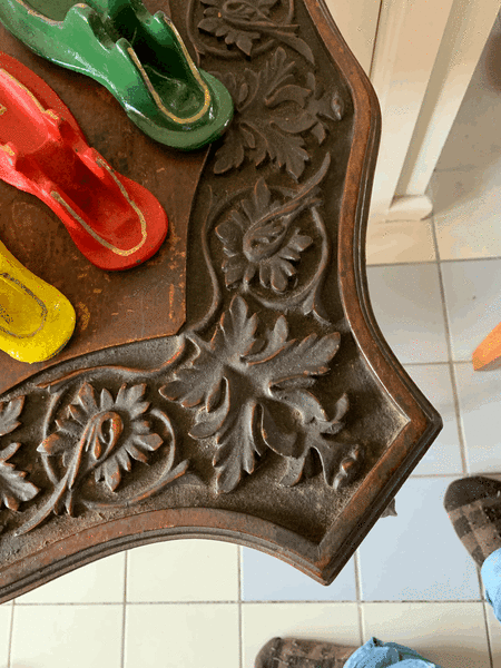 CARVED side table from South Africa.62865820974465114