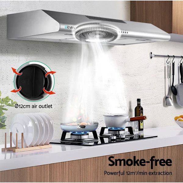 AU STOCK Fixed Range Hood Stainless Steel Kitchen Canopy 90cm 900mm63019077833987114