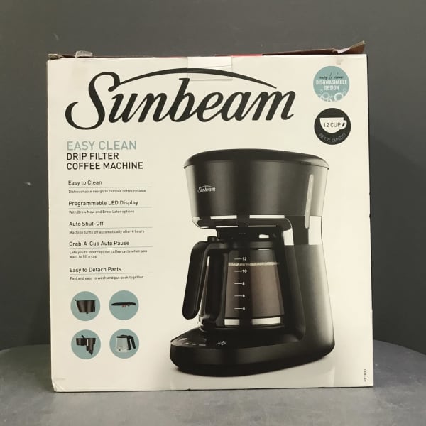 sunbeam easy clean drip filter coffee machine pc7800