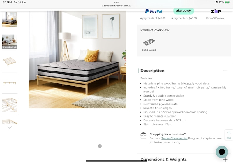 King Sized Bed & Mattress combo62863405810305114