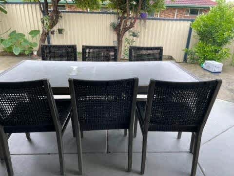 used outdoor dining table