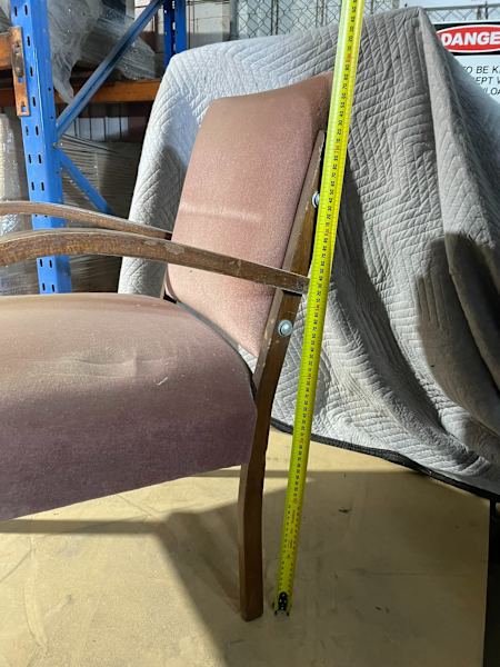 2 x Vintage timber and upholstery armchairs suit restoration62864722877315113
